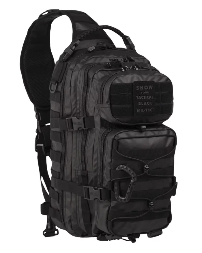 Ruksak, Assault Pack, One Strap, Veliki, Tactical Crni, Mil-Tec - Slika 1