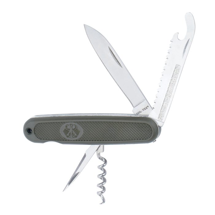 eng_pl_Mil-Tec-BW-Knife-Taschenmesser-4-in-1-15337000-7001_1 Nož Džepni, Njemački, Maslinasti, Mil-Tec - Slika 1
