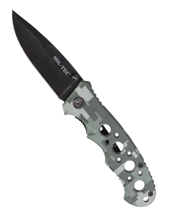 folding-pocket-knife-perforated-grip-digital-camo Nož, Digital Preklopni, Mil-Tec - Slika 1