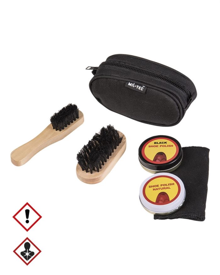 Set za Čišćenje Obuće, Crni, Mil-Tec Set za Čišćenje Obuće, Crni, Mil-Tec - Slika 1