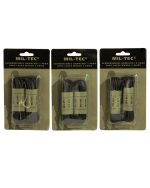 Vezice za Cipele, Premazane Voskom, 140 cm, Crne, Mil-Tec