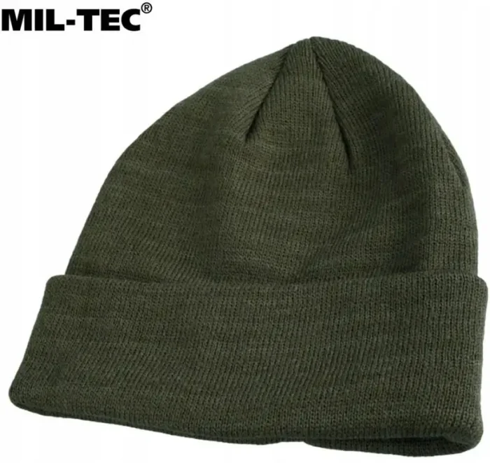 Kapa, Akrilna, Fina Pletena, Maslinasta, Mil-Tec - Slika 2