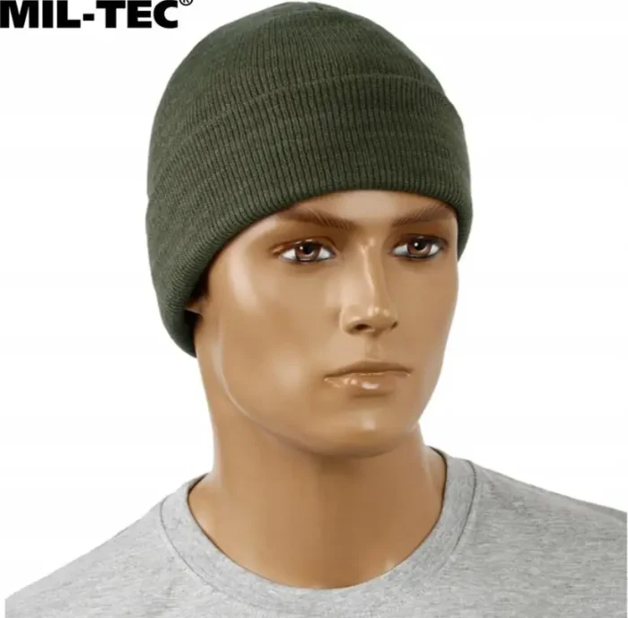 Kapa, Akrilna, Fina Pletena, Maslinasta, Mil-Tec - Slika 3