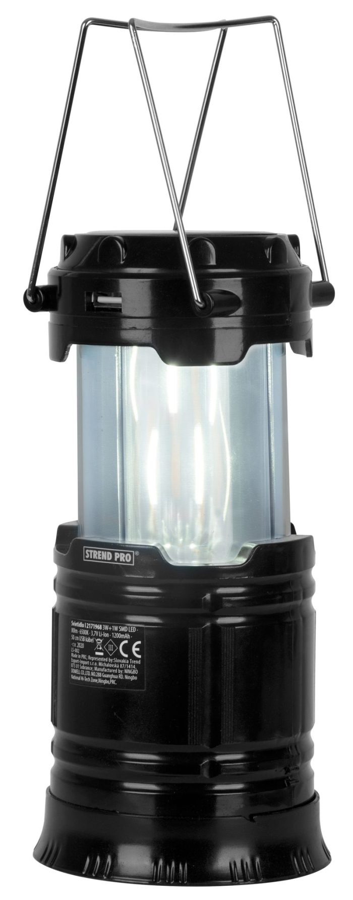 Lampa, Za Kampiranje, CL102, LED, 80 lm, 1200 mAh, efekt plamena, Solarno Punjenje, Strend Pro - Slika 6