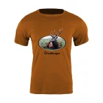 Majica, Krakih Rukava, Smeđa, Jelen, Challenger