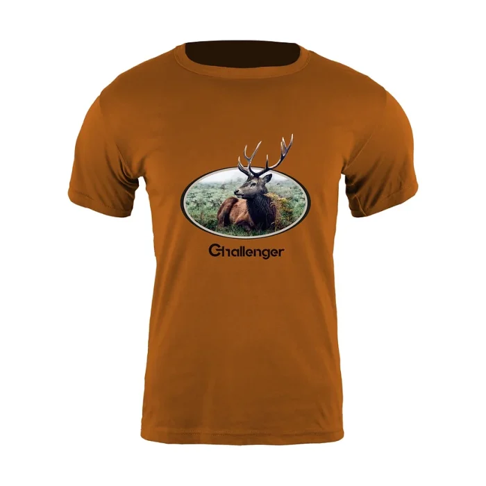 Majica, Krakih Rukava, Smeđa, Jelen, Challenger Majica, Krakih Rukava, Smeđa, Jelen, Challenger - Slika 1