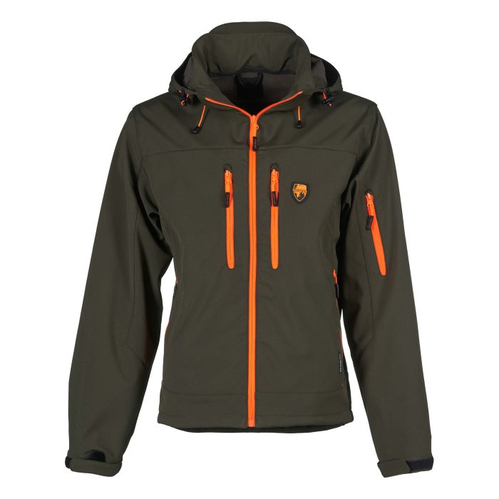 Jakna, Lovačka, SOFTSHELL U-TEX, Maslinasto Narančasta, Univers