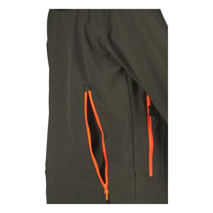 Jakna, Lovačka, SOFTSHELL U-TEX, Maslinasto Narančasta, Univers - Slika 6
