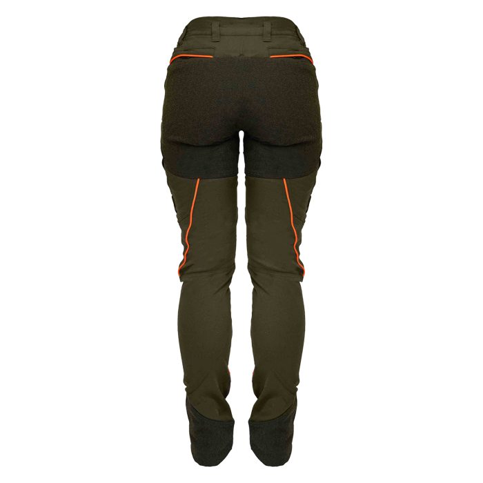 Hlače Lovačke Ženske Alpi Stretch Narančasto Maslinaste Univers - Slika 3