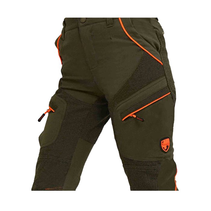 Hlače Lovačke Ženske Alpi Stretch Narančasto Maslinaste Univers - Slika 5
