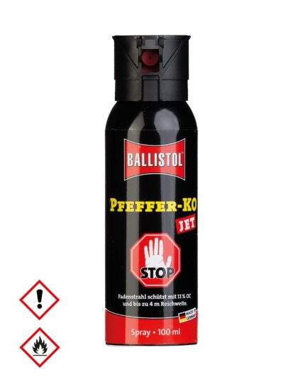 Peper sprej JET 100 ml K.O. BALLISTOL predstavlja snažno i pouzdano rješenje za samoobranu u kritičnim situacijama.