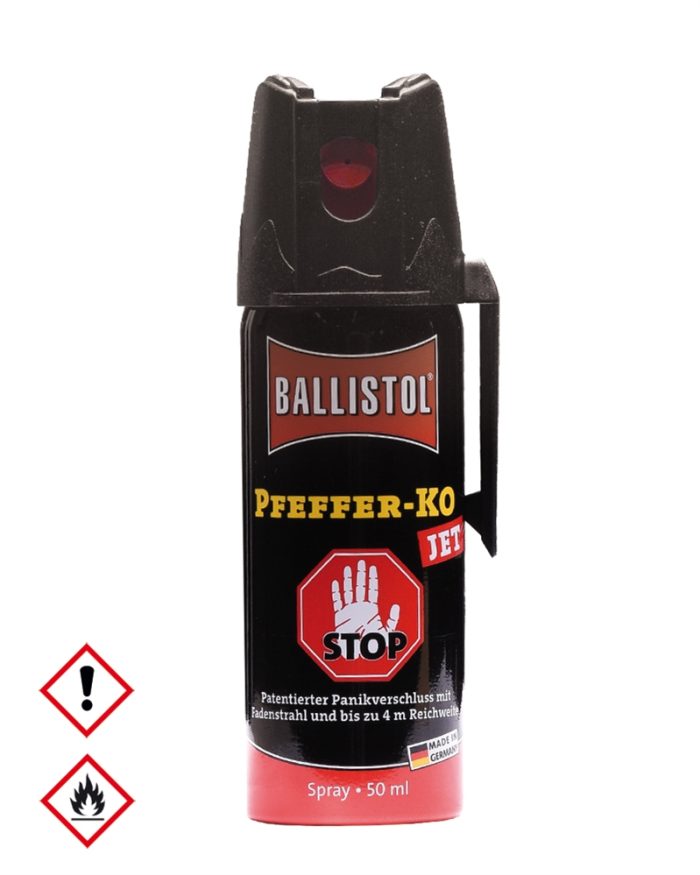 Peper sprej JET 50 ml K.O. BALLISTOL predstavlja pouzdano i učinkovito sredstvo za samoobranu.