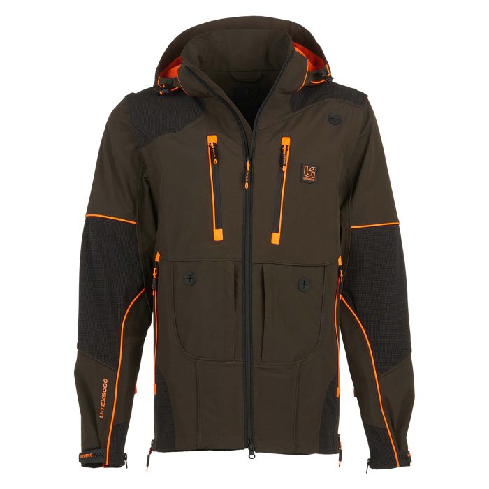 Jakna Lovačka ALPI U-TEX ZelenoNarančasta Univers Lovačka jakna ALPI U-TEX je vodootporna lovačka jakna 2-u-1 dizajnirana za maksimalnu prilagodljivost i zaštitu.